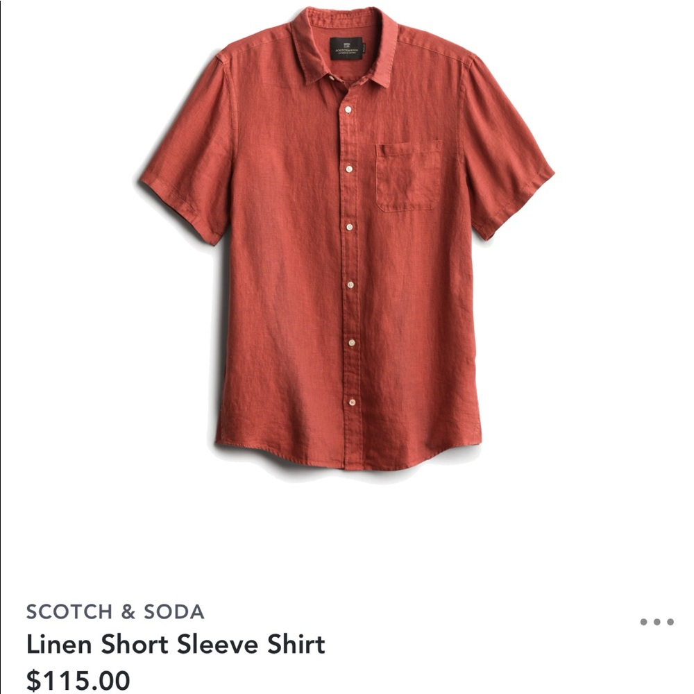 NWT Scotch & Soda Linen Shirt Size XL